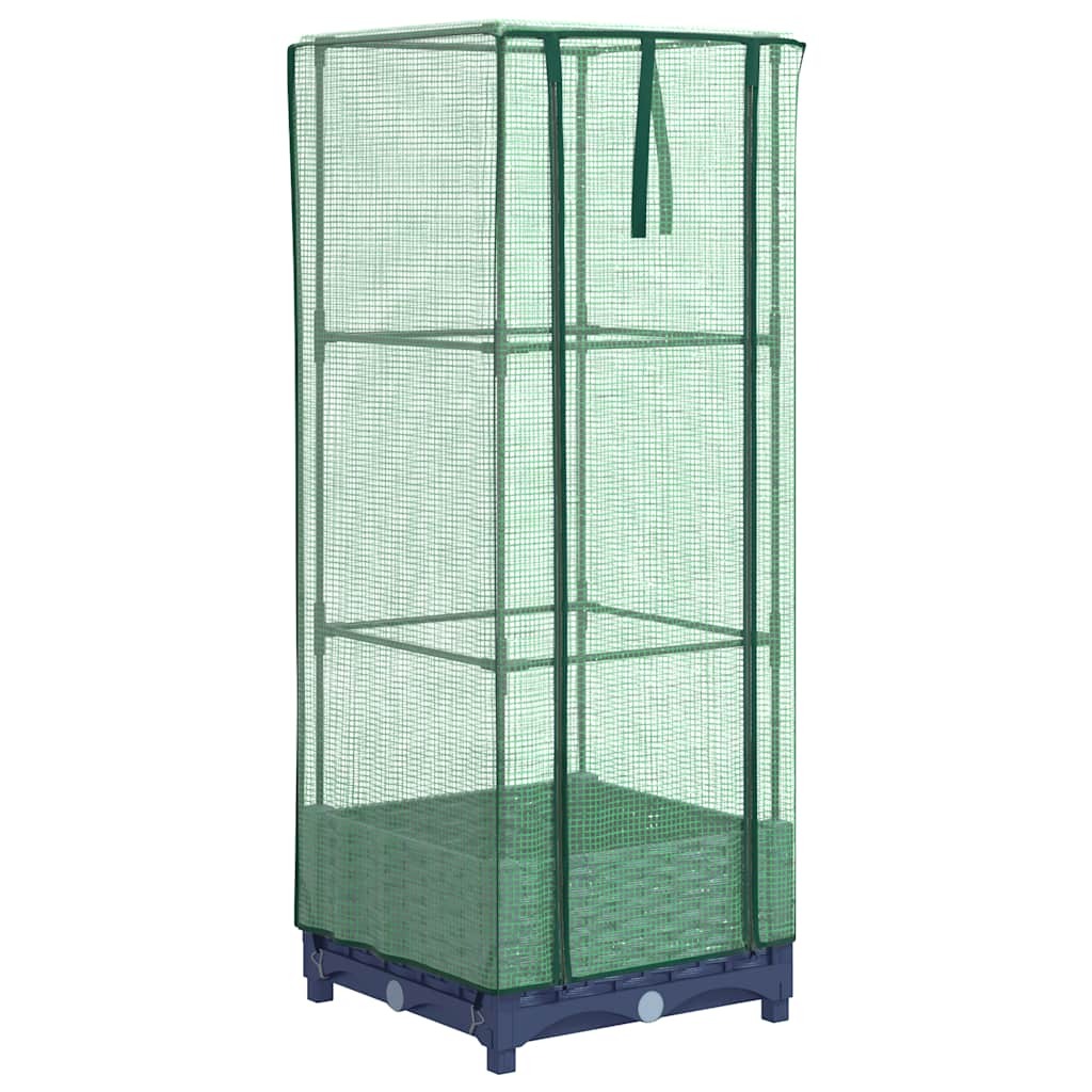 Vidaxl plantenbak verhoogd met kashoes 40x40x123 cm rattanlook