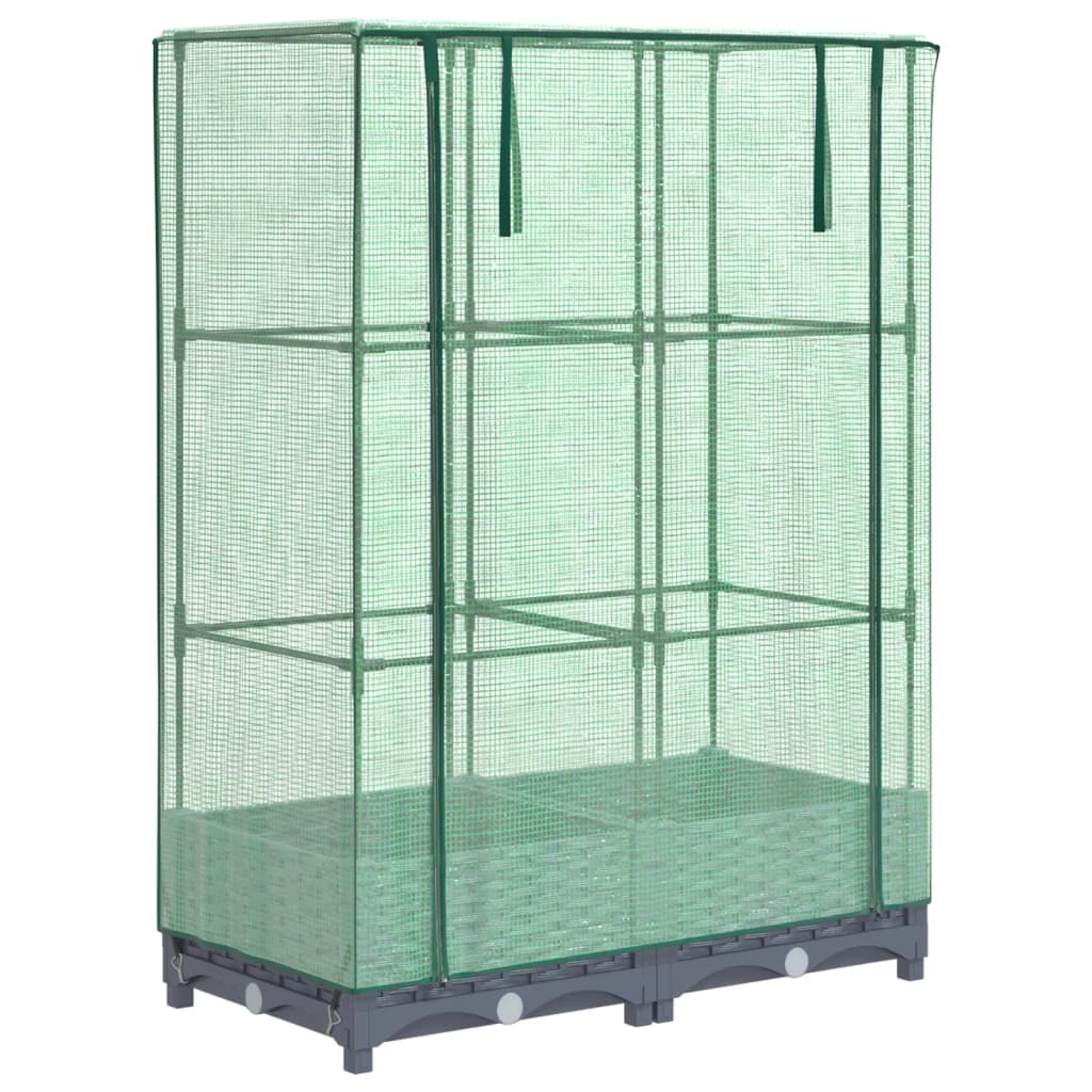 Vidaxl Planter élevé avec Kashoes 80x40x123 cm Rattanlook