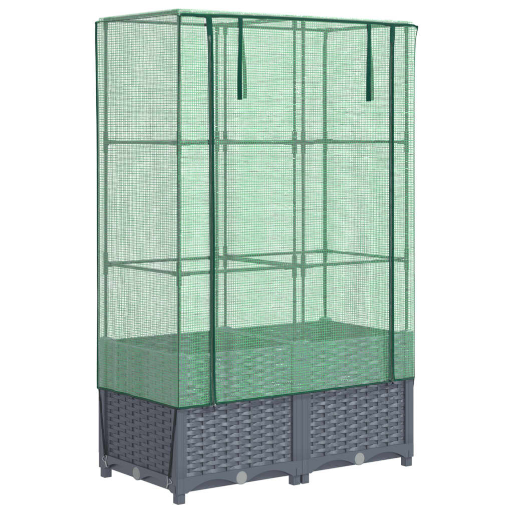 Vidaxl Planter zvednutý s kashoes 80x40x138 cm Rattanlook