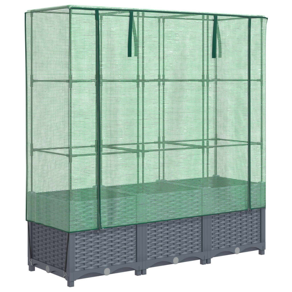 Vidaxl Planter élevé avec Kashoes 120x40x138 cm Rattanlook