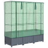 Vidaxl Planter élevé avec Kashoes 120x40x138 cm Rattanlook