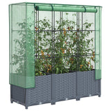 Vidaxl Planter élevé avec Kashoes 120x40x138 cm Rattanlook