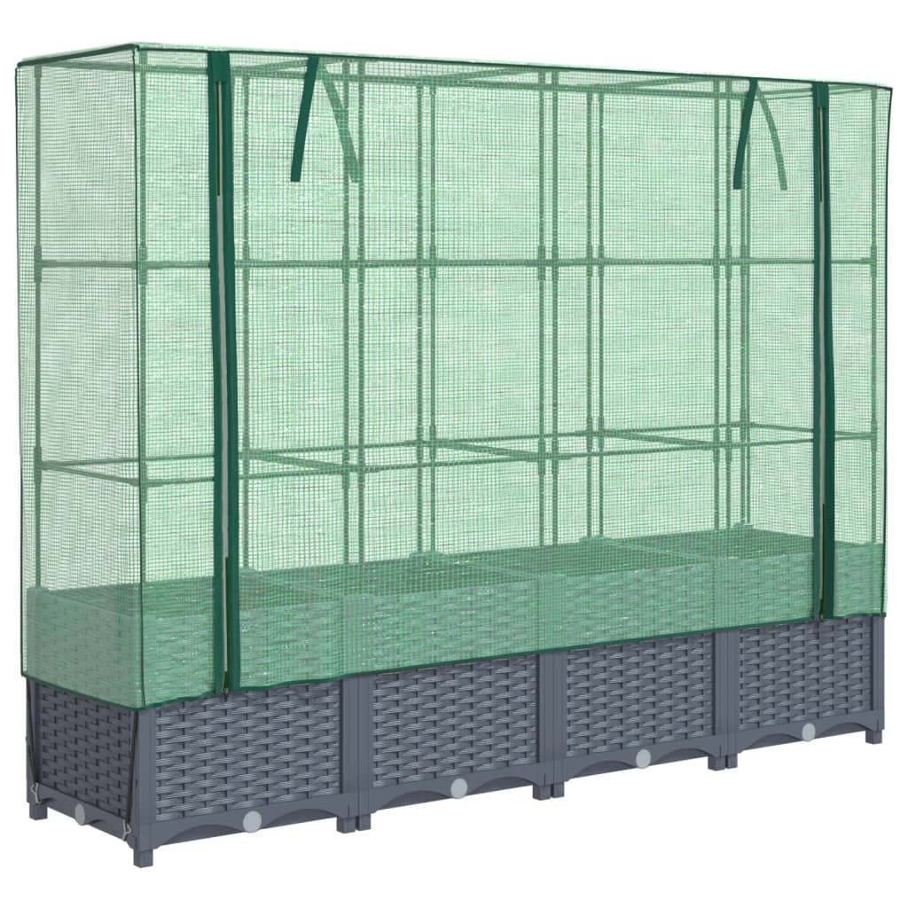 Vidaxl Planter élevé avec Kashoes 160x40x138 cm Rattanlook