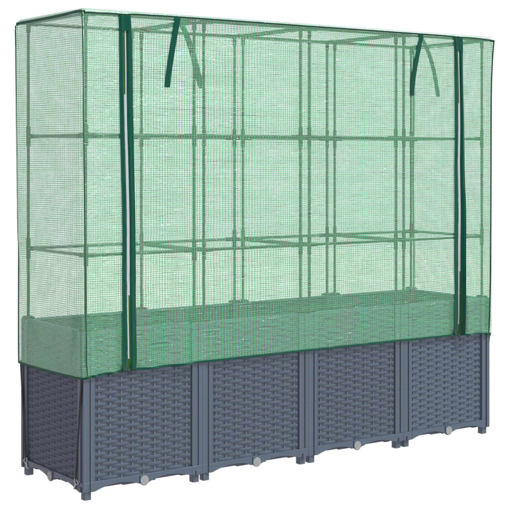 Vidaxl Planter zvednutý s kashoes 160x40x153 cm Rattanlook
