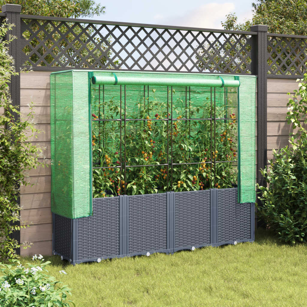 Vidaxl Planter zvednutý s kashoes 160x40x153 cm Rattanlook