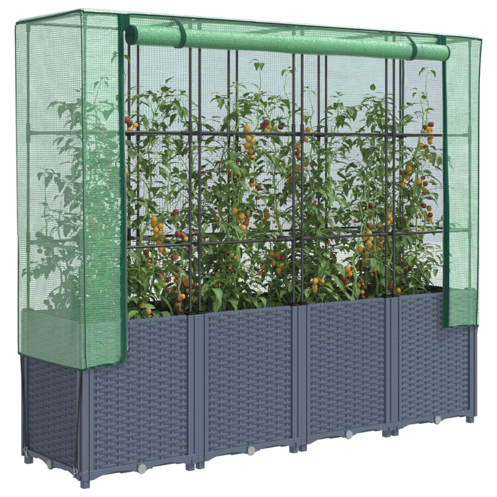 Vidaxl Planter zvednutý s kashoes 160x40x153 cm Rattanlook