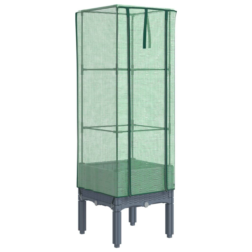 Vidaxl Planter zvednutý s kashoes 40x40x140 cm Rattanlook