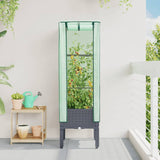 Vidaxl Planter zvednutý s kashoes 40x40x140 cm Rattanlook