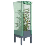Vidaxl Planter zvednutý s kashoes 40x40x140 cm Rattanlook