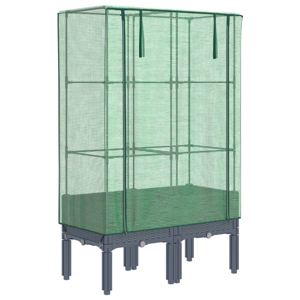 Vidaxl Planter zvednutý s kashoes 80x40x140 cm Rattanlook