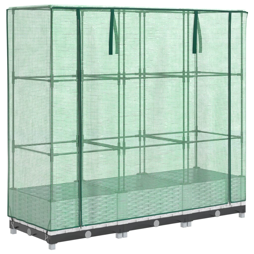 Vidaxl Planter zvednutý s kashoes 120x40x123 cm Rattanlook