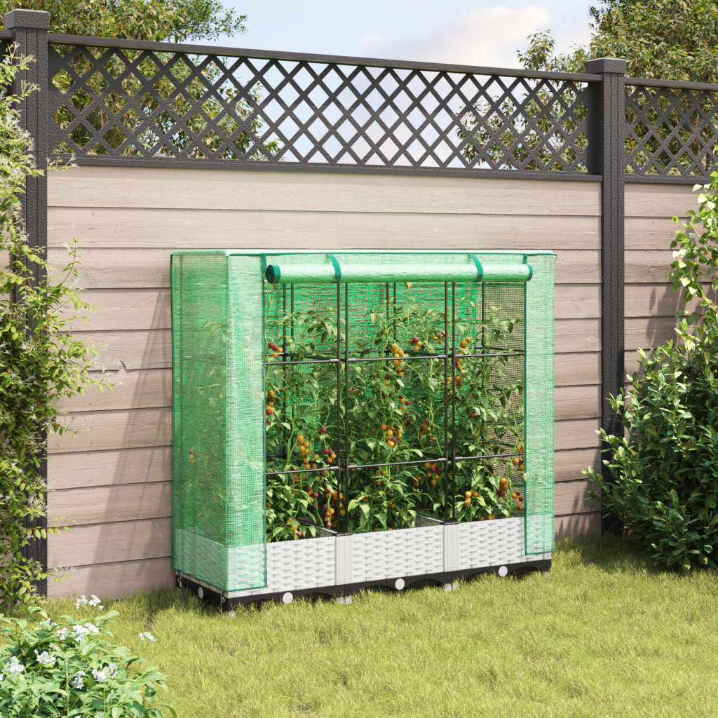 Vidaxl Planter zvednutý s kashoes 120x40x123 cm Rattanlook