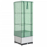 Vidaxl Planter élevé avec Kashoes 40x40x139 cm Rattanlook