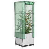 Vidaxl Planter élevé avec Kashoes 40x40x139 cm Rattanlook