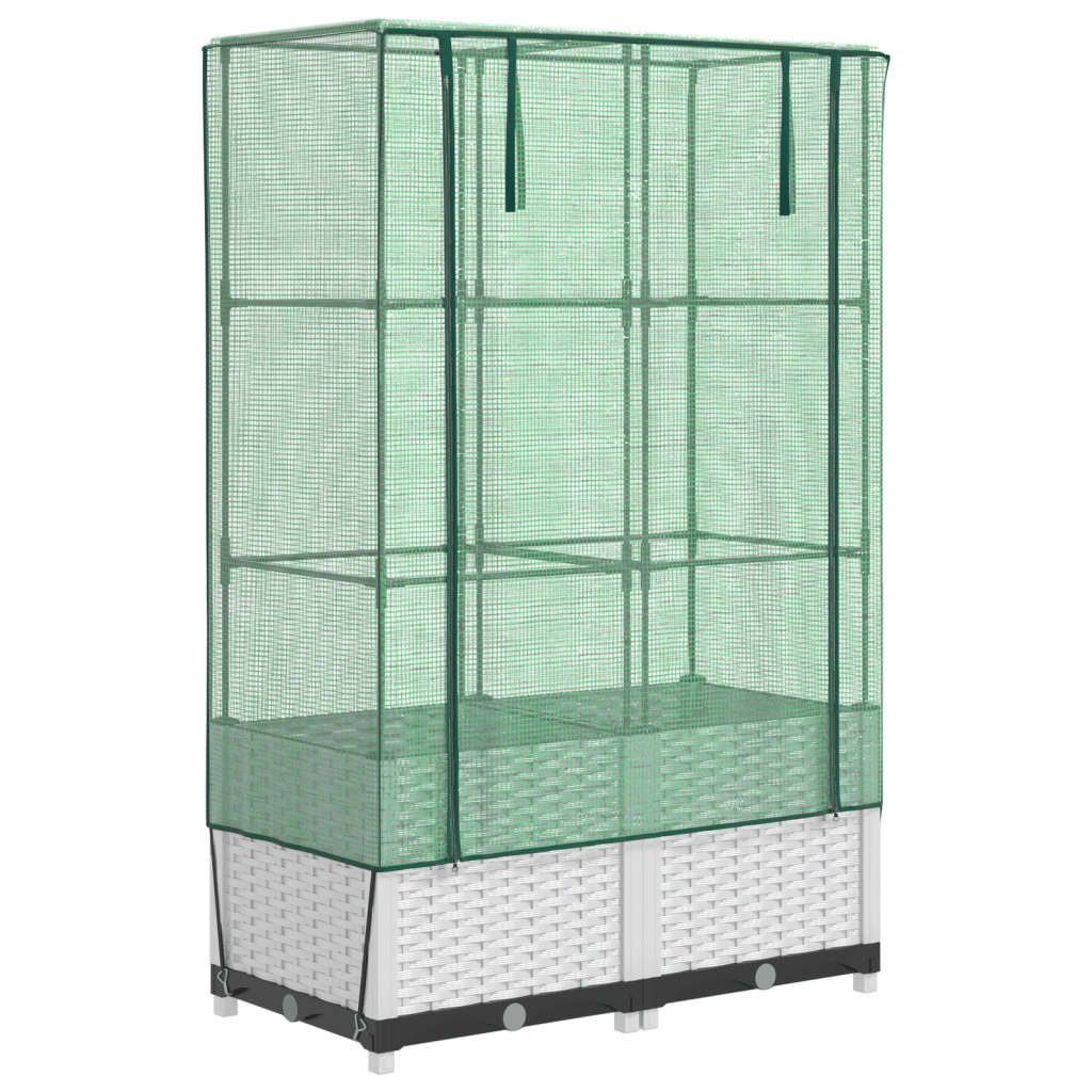Vidaxl Planter zvednutý s kashoes 80x40x138 cm Rattanlook