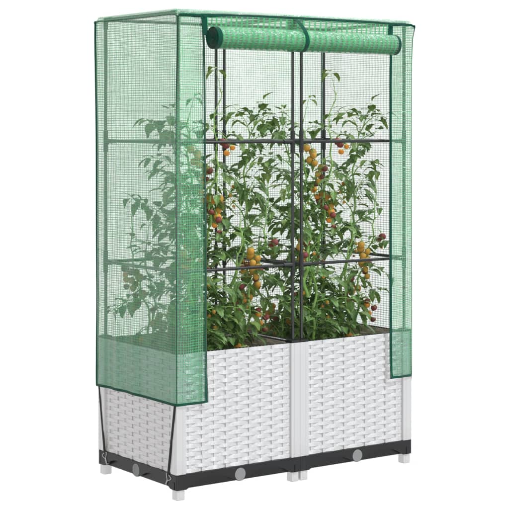 Vidaxl Planter zvednutý s kashoes 80x40x138 cm Rattanlook