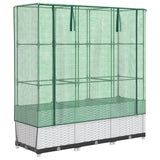 Vidaxl Planter élevé avec Kashoes 120x40x138 cm Rattanlook