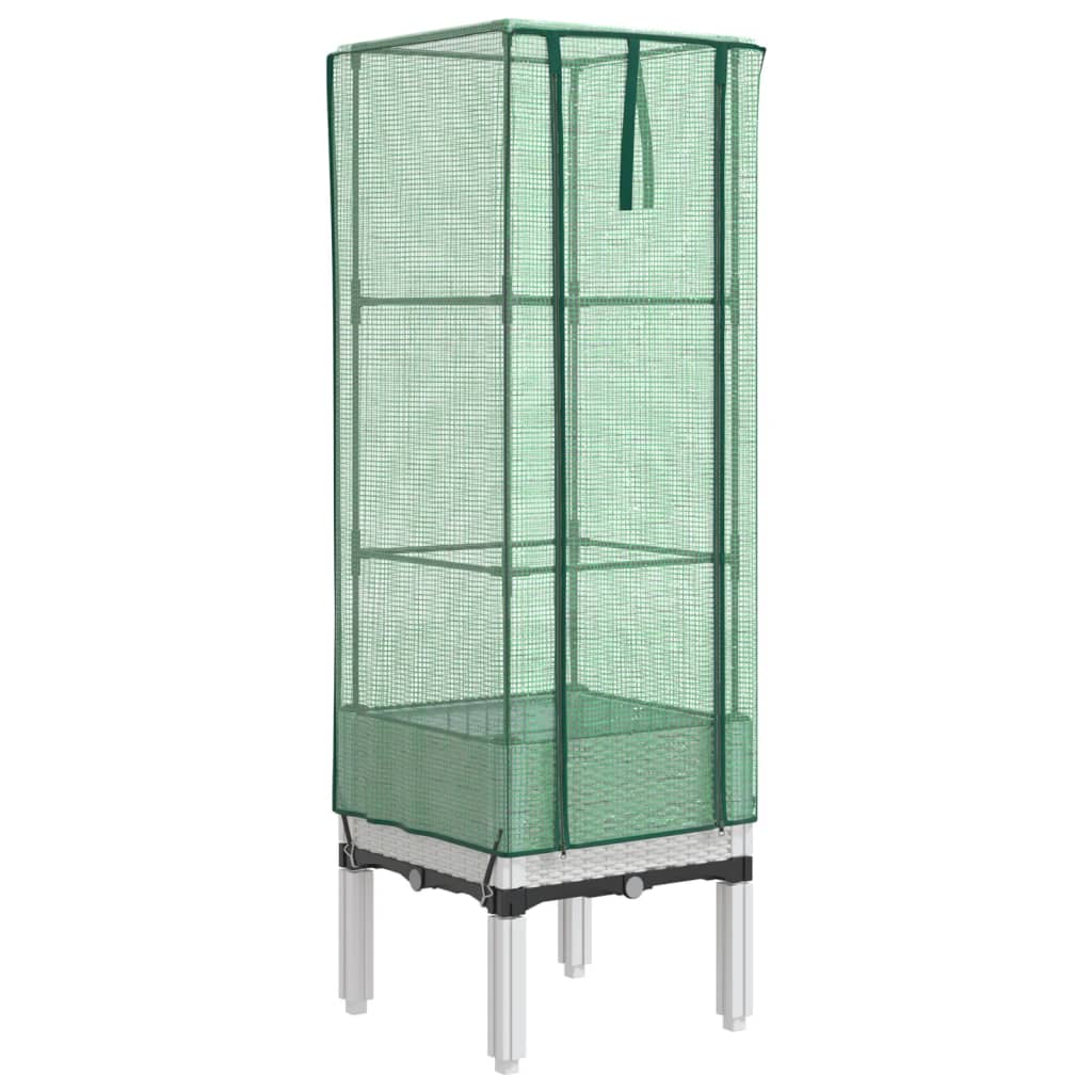 Vidaxl Planter zvednutý s kashoes 40x40x140 cm Rattanlook