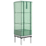 Vidaxl Planter zvednutý s kashoes 40x40x140 cm Rattanlook