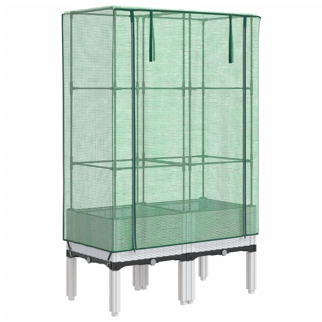Vidaxl Planter élevé avec Kashoes 80x40x140 cm Rattanlook