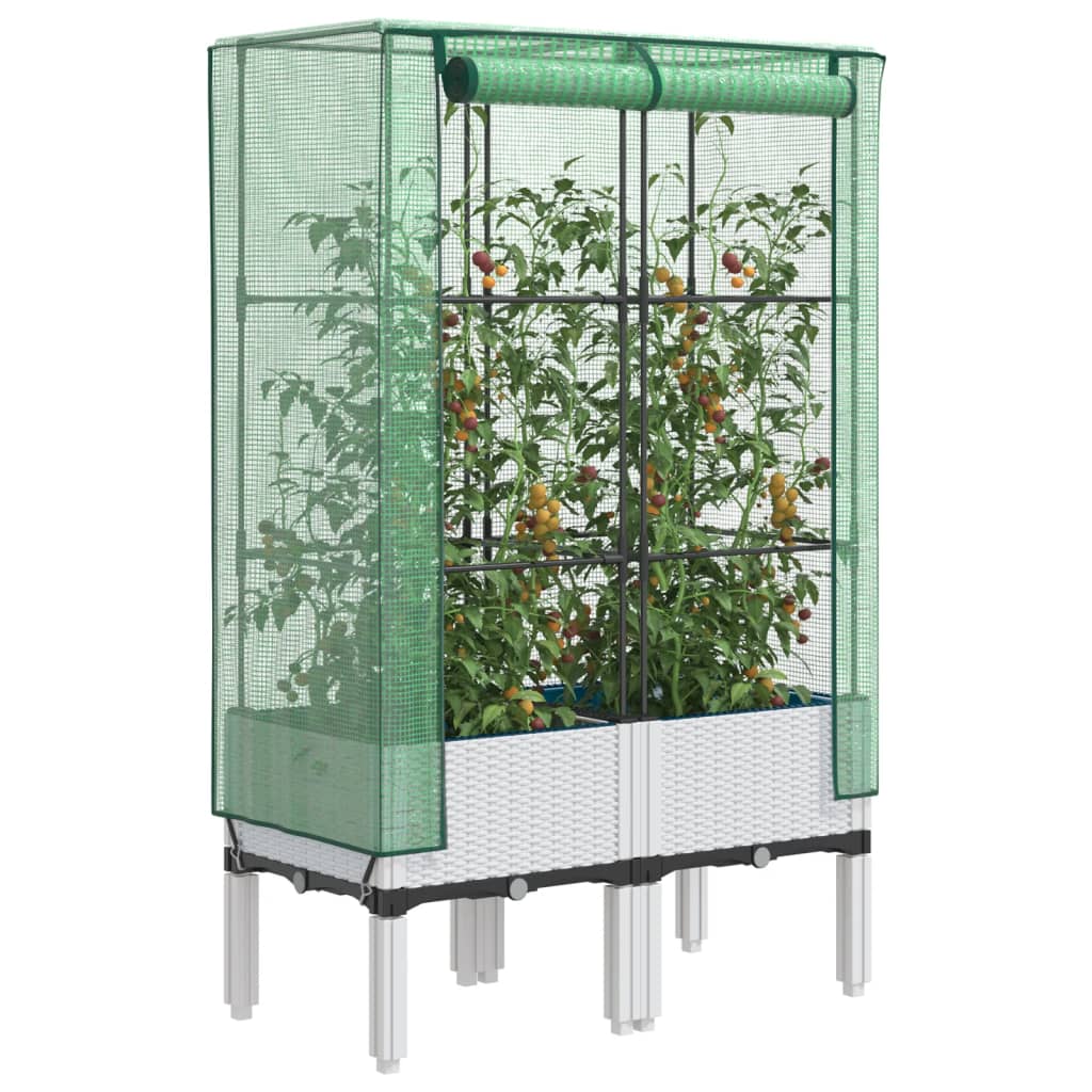 Vidaxl Planter élevé avec Kashoes 80x40x140 cm Rattanlook