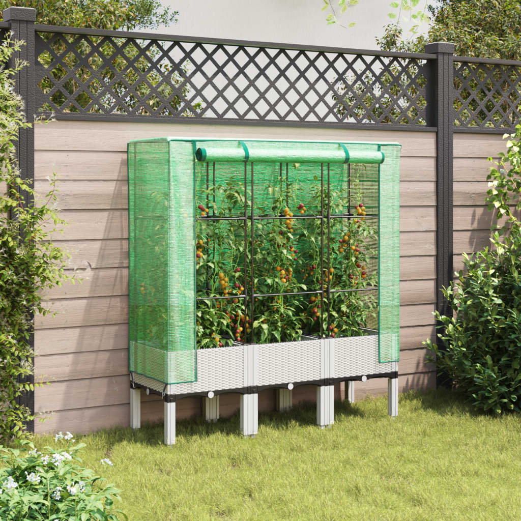 Vidaxl Planter zvednutý s kashoes 120x40x140 cm Rattanlook