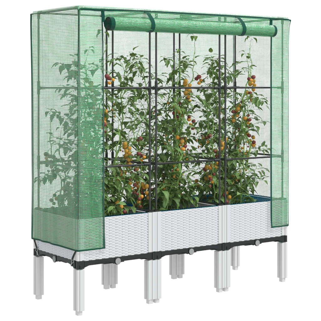Vidaxl Planter zvednutý s kashoes 120x40x140 cm Rattanlook