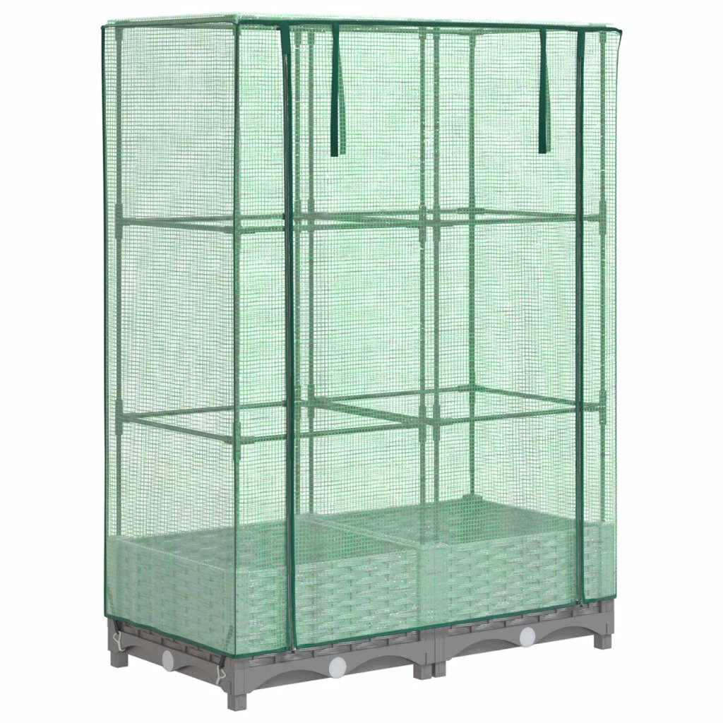Vidaxl Planter élevé avec Kashoes 80x40x123 cm Rattanlook
