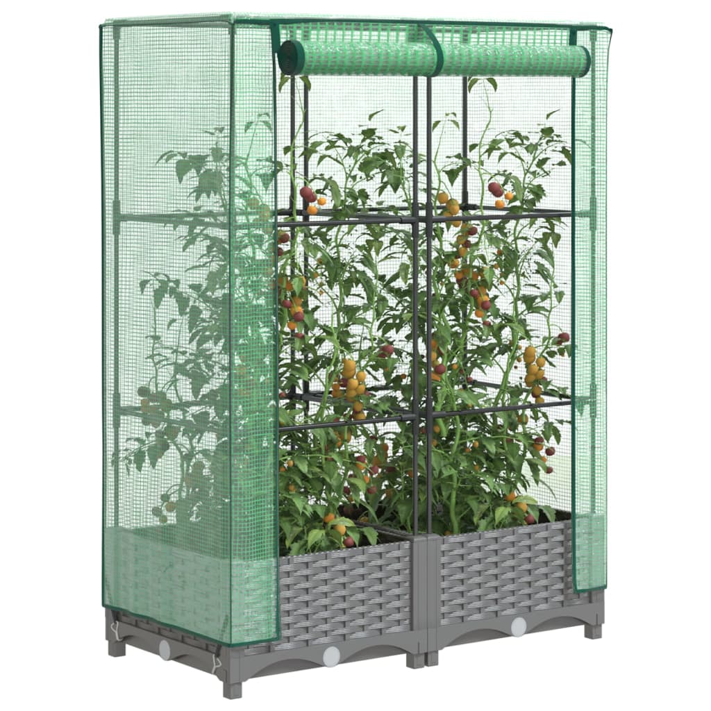 Vidaxl Planter élevé avec Kashoes 80x40x123 cm Rattanlook