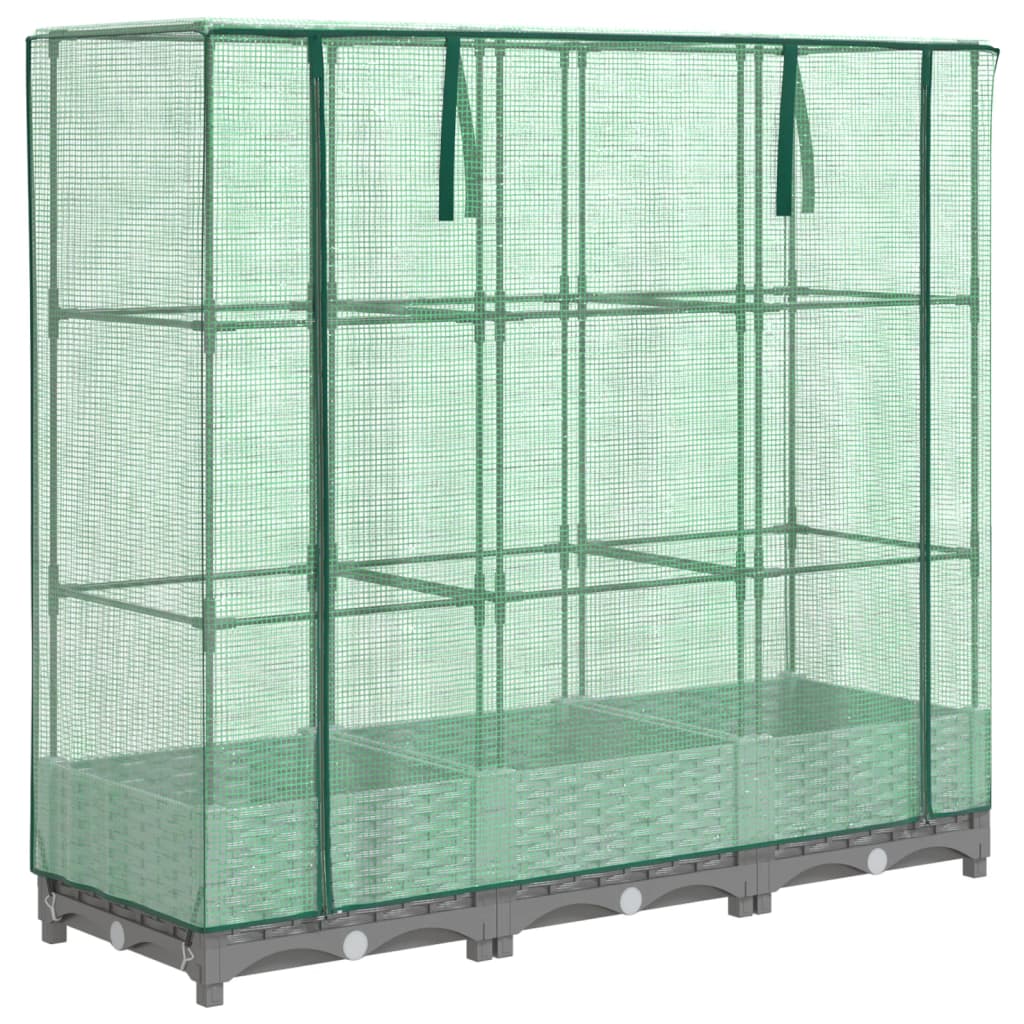 Vidaxl Planter zvednutý s kashoes 120x40x123 cm Rattanlook