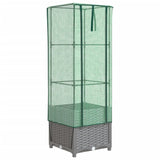 Vidaxl Planter zvednutý s kashoes 40x40x139 cm Rattanlook