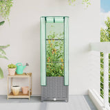 Vidaxl Planter zvednutý s kashoes 40x40x139 cm Rattanlook