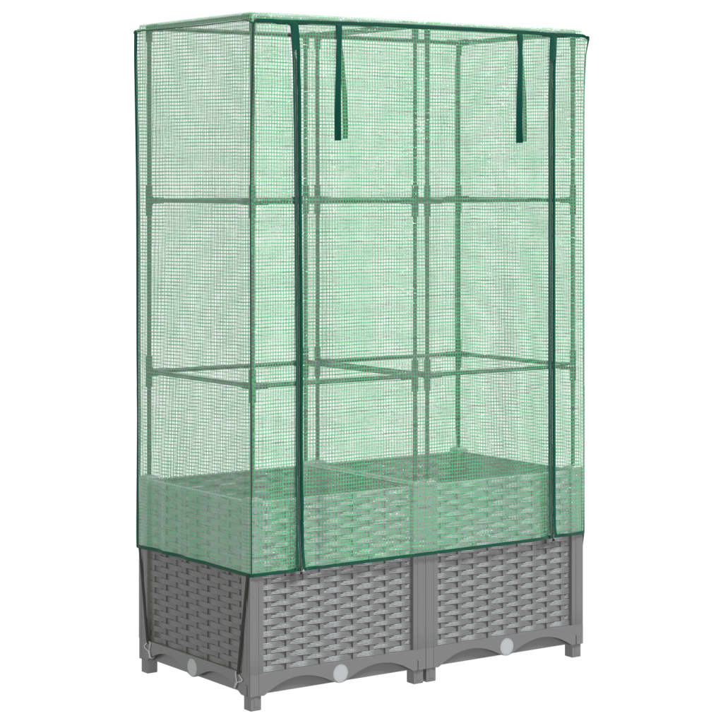 Vidaxl Planter zvednutý s kashoes 80x40x138 cm Rattanlook