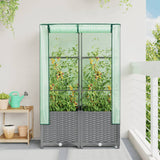 Vidaxl Planter zvednutý s kashoes 80x40x138 cm Rattanlook