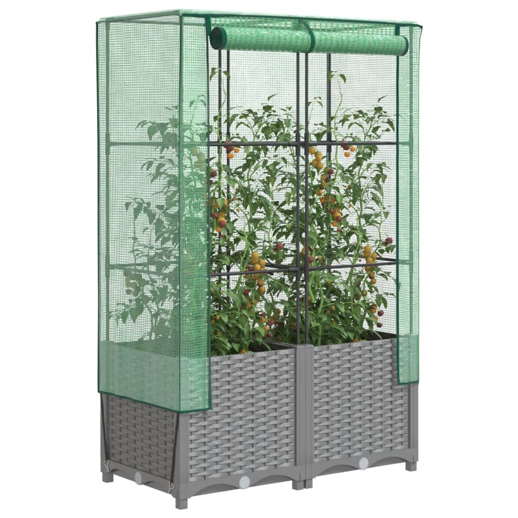 Vidaxl Planter zvednutý s kashoes 80x40x138 cm Rattanlook