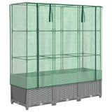 Vidaxl Planter élevé avec Kashoes 120x40x138 cm Rattanlook