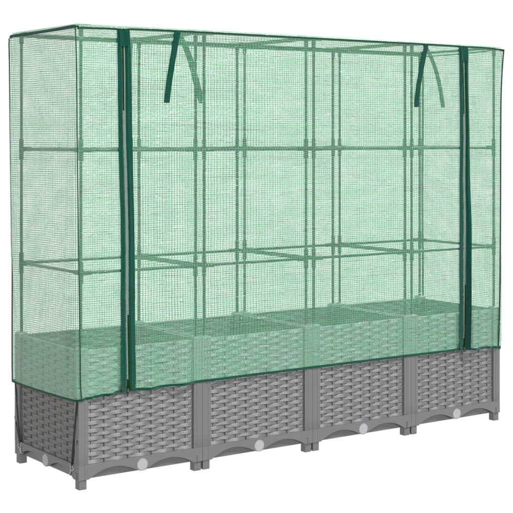 Vidaxl Planter raised with Kashoes 160x40x138 cm Rattanlook