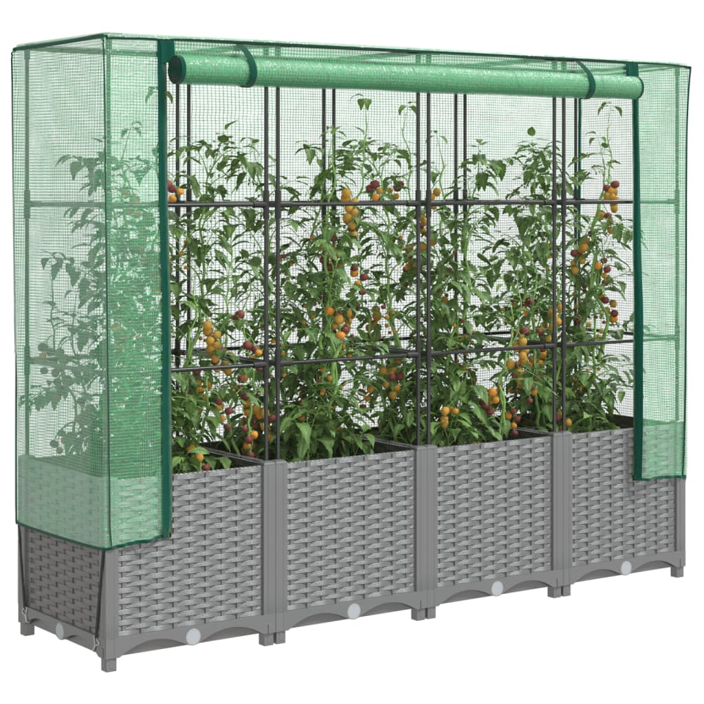 Vidaxl Planter raised with Kashoes 160x40x138 cm Rattanlook