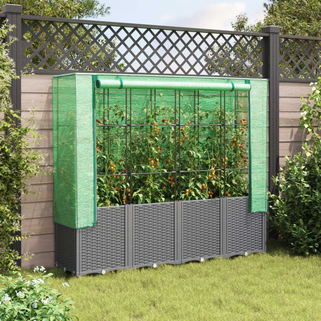 Vidaxl Planter zvednutý s kashoes 160x40x153 cm Rattanlook