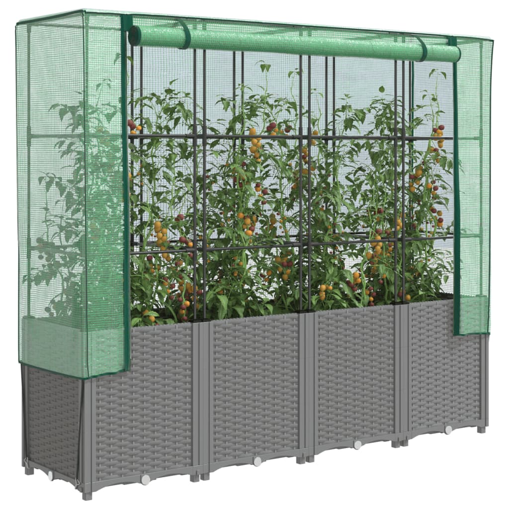 Vidaxl Planter zvednutý s kashoes 160x40x153 cm Rattanlook