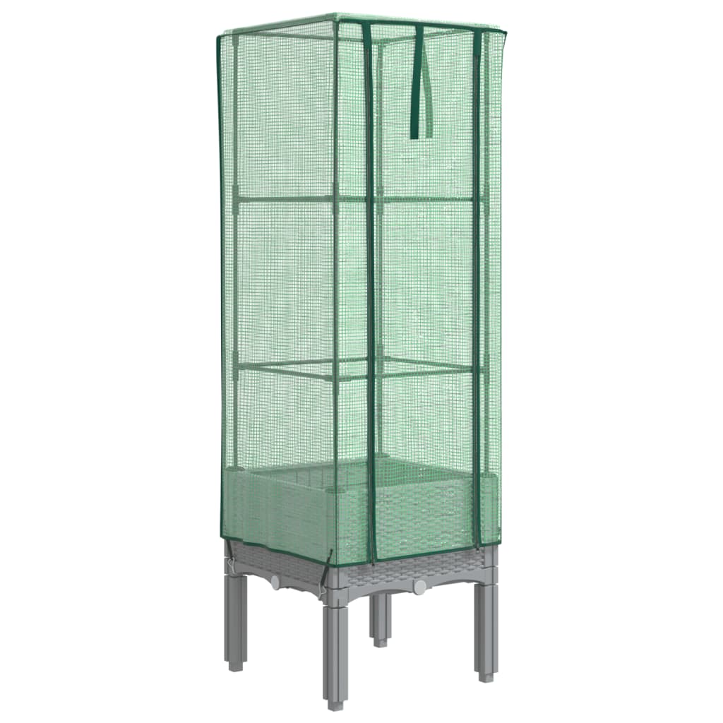 Vidaxl Planter zvednutý s kashoes 40x40x140 cm Rattanlook