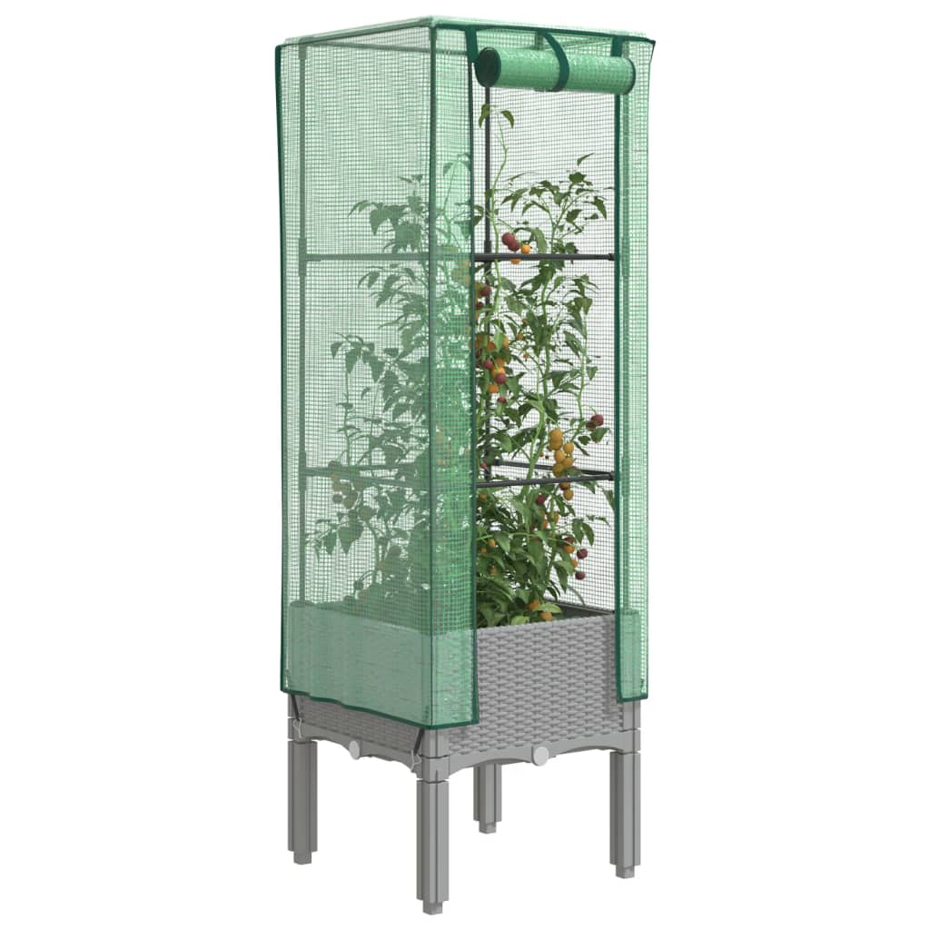 Vidaxl Planter zvednutý s kashoes 40x40x140 cm Rattanlook