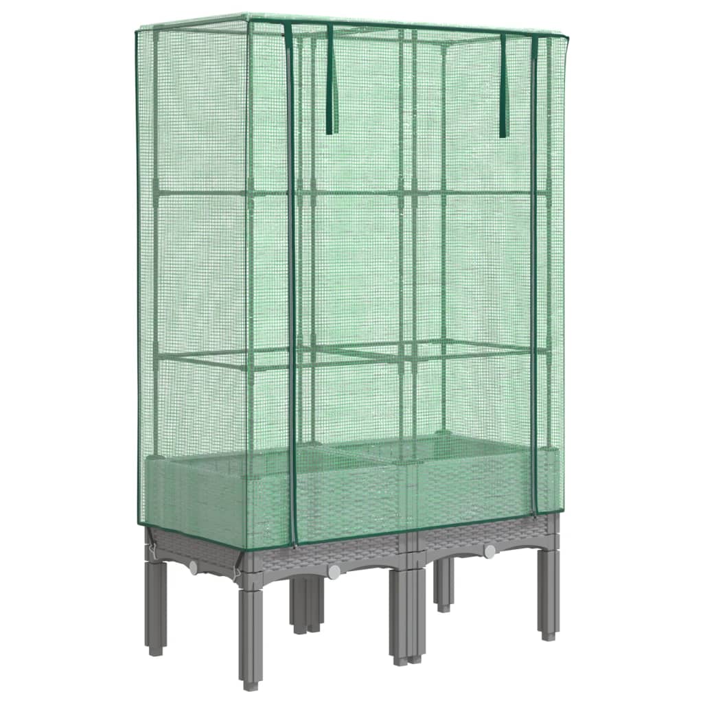 Vidaxl Planter zvednutý s kashoes 80x40x140 cm Rattanlook