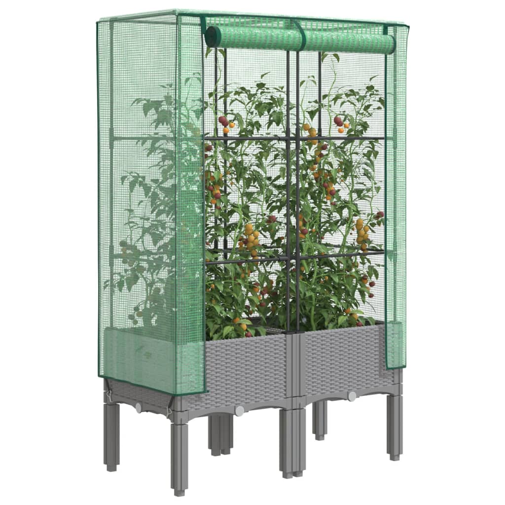 Vidaxl Planter zvednutý s kashoes 80x40x140 cm Rattanlook