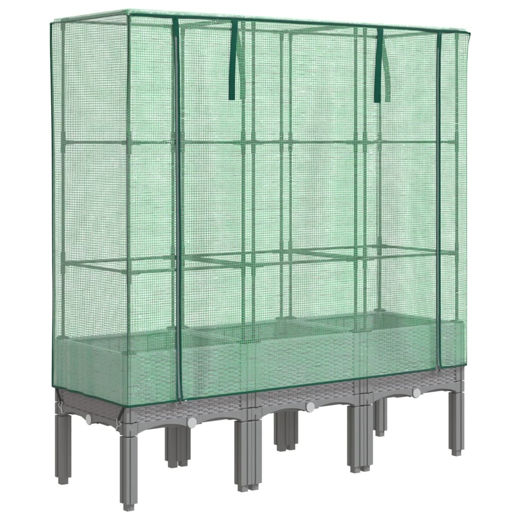 Vidaxl Planter zvednutý s kashoes 120x40x140 cm Rattanlook