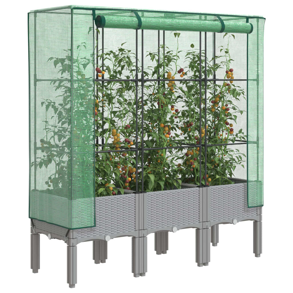 Vidaxl Planter zvednutý s kashoes 120x40x140 cm Rattanlook