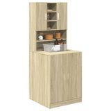 Skříňky na pračky Vidaxl 2 STCASED WOOD SONOMA OAK BARORED