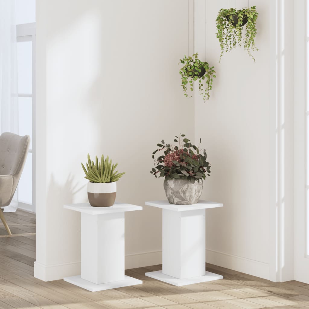 VidaXL Plant Standards 2 pcs 30x30x40 cm processed wood white