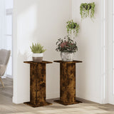 VidaXL Plant Standards 2 pcs 30x30x60 cm Properted Wood Smoked Oak