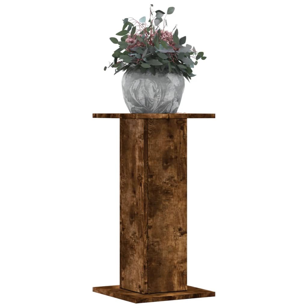 VidaXL Plant Standards 2 pcs 30x30x60 cm Properted Wood Smoked Oak